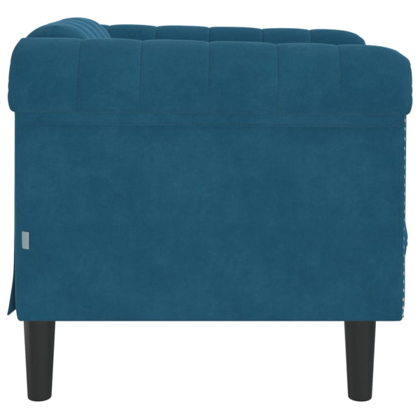 Sillón de terciopelo azul M 5
