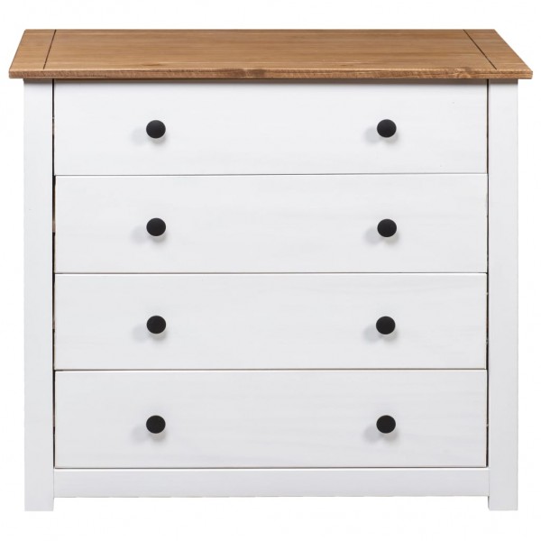 Móvel lateral 80x40x73 cm pinho Panama branco M 4