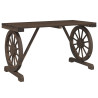 Juego de comedor de jardín 5 piezas madera maciza de abeto 4