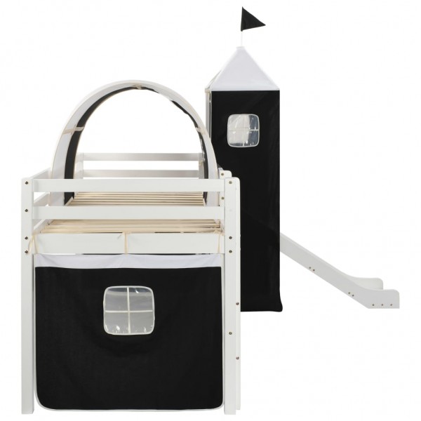 Estrutura de cama infantil c/ escorrega e escada pinho 97x208cm M 3