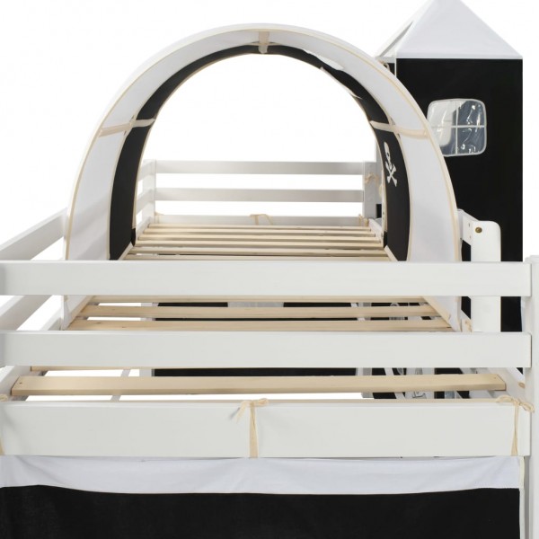 Estrutura de cama infantil c/ escorrega e escada pinho 97x208cm M 4