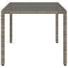 Mesa de jardín superficie de vidrio ratán PE gris 150x90x75 cm 5