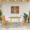 Mesa de jantar p/ jardim 110x56x75 cm madeira de acácia maciça 3
