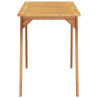Mesa de comedor de jardín madera maciza de acacia 110x56x75 cm 5