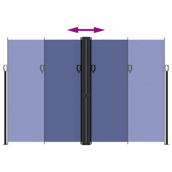 Toldo lateral retrátil 220x1000 cm azul M 5