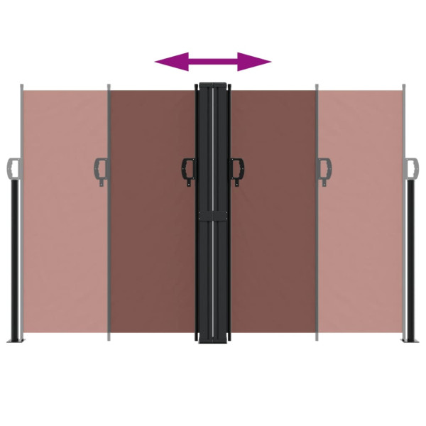 Toldo lateral retráctil marrón 160x1200 cm M 5