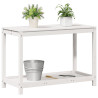 Mesa jardinagem c/ prateleira 108x50x75 cm pinho maciço branco 4