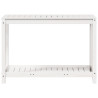 Mesa de plantación con estante madera pino blanco 108x50x75 cm 5