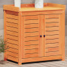 Mesa de jardinagem c/ prateleiras madeira pinho maciça castanho 1