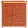 Mesa de jardinagem c/ prateleiras madeira pinho maciça castanho 5