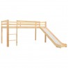 Cama alta para niños tobogán y escalera madera pino 97x208 cm 1