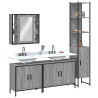 Set de armario de baño 4 pzas madera contrachapada gris sonoma 1