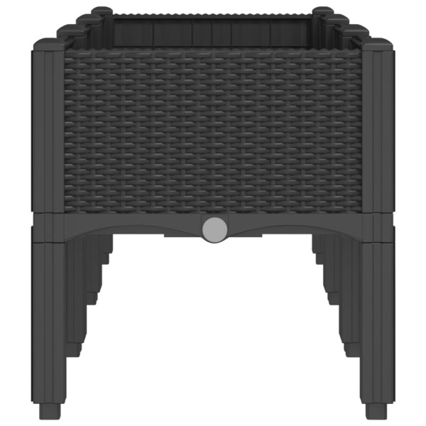 Jardinera con patas PP negro 120x40x42 cm M 4