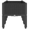 Jardinera con patas PP negro 120x40x42 cm 4