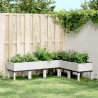 Jardinera con patas PP blanco 160x120x42 cm 1