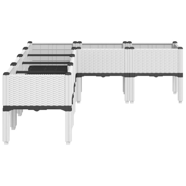 Jardinera con patas PP blanco 160x120x42 cm M 4