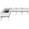 Jardinera con patas PP blanco 200x160x42 cm 4