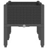 Jardinera con patas PP negro 80x40x42 cm 4