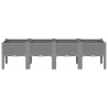 Jardinera con patas PP gris claro 160x40x42 cm 3