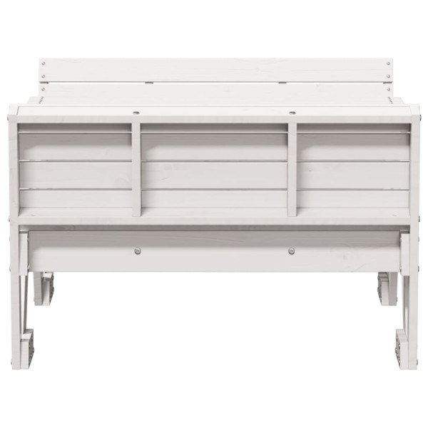 Mesa de piquenique p/ crianças 88x122x58 cm pinho maciço branco M 4