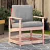 Silla de jardín madera maciza Douglas 62x55x77 cm 1
