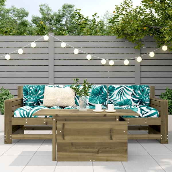 Mesa de jardim 100x50x75 cm madeira de pinho impregnada M 3