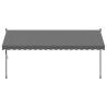 Toldo retrátil 400x150 cm tecido e aço antracite 3