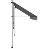 Toldo retrátil 400x150 cm tecido e aço antracite 4