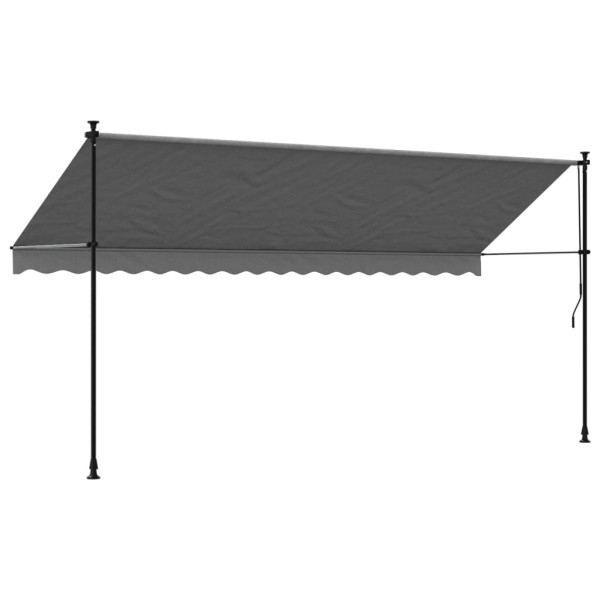 Toldo retrátil 400x150 cm tecido e aço antracite M 5