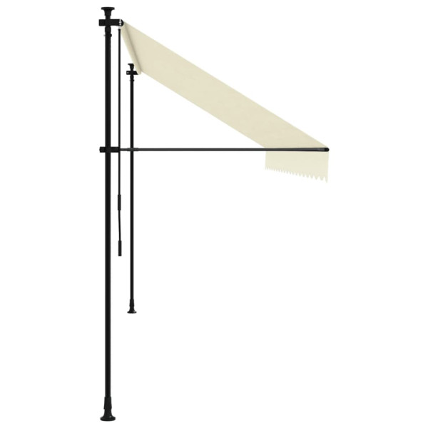 Toldo retráctil de tela y acero crema 400x150 cm M 4