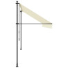 Toldo retráctil de tela y acero crema 400x150 cm 4