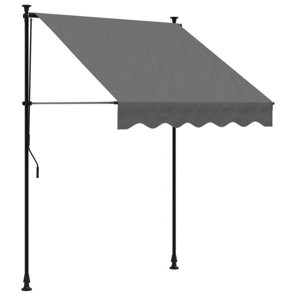 Toldo retráctil de tela y acero gris antracita 150x150 cm M 2