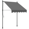 Toldo retráctil de tela y acero gris antracita 150x150 cm 2