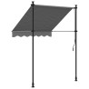 Toldo retráctil de tela y acero gris antracita 150x150 cm 5