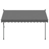 Toldo retráctil de tela y acero gris antracita 300x150 cm 3