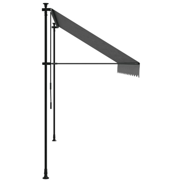 Toldo retrátil 300x150 cm tecido e aço antracite M 4