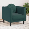 Sillón con cojín terciopelo verde oscuro 1