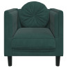 Sillón con cojín terciopelo verde oscuro 4