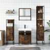 Set de muebles baño 4 pzas madera contrachapada roble ahumado 3