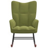 Silla mecedora de terciopelo verde claro 2