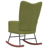 Silla mecedora de terciopelo verde claro 4