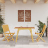 3 pcs conjunto de varanda madeira de acácia maciça 1
