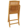 Juego de comedor de jardín 3 piezas madera maciza de acacia 4