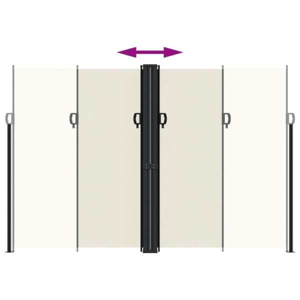 Toldo lateral retrátil 220x1000 cm creme M 5