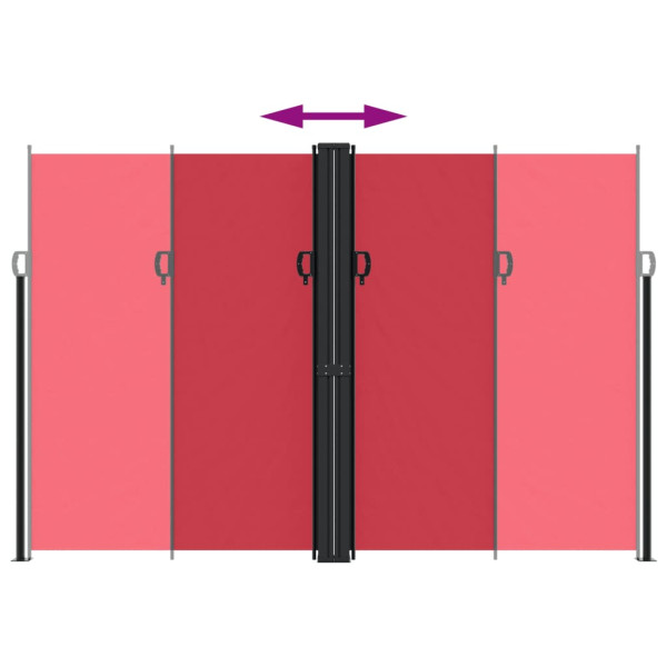 Toldo lateral retrátil 220x1000 cm vermelho M 5