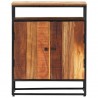 Aparador de madera maciza reciclada y acero 60x35x76 cm 4