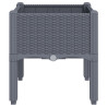 Jardinera con patas PP gris 40x40x42 cm 4