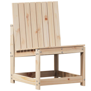 Silla de jardín de madera maciza de pino 50.5x55x77 cm H