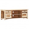 Mueble para TV de madera maciza reciclada 120x30x40 cm 1