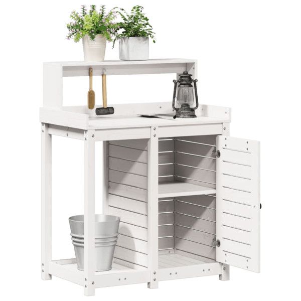 Mesa plantación con estantes madera pino blanco 82.5x50x109.5cm M 4